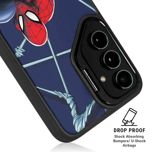 Marvel Spiderman Crawling Spiderman Galaxy S25 Kickstand Case